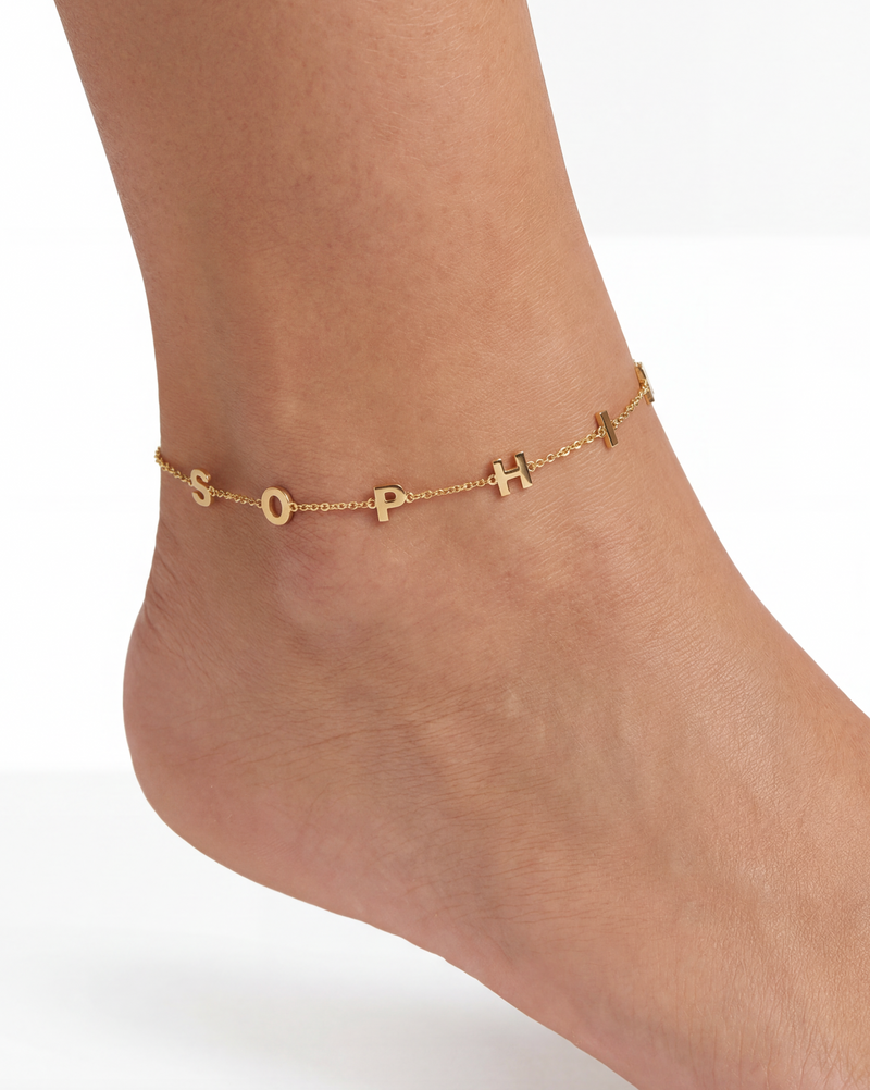 The Block Name Anklet