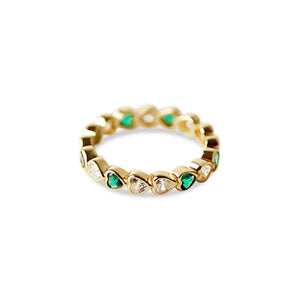 THE COLORED STONE HEART ETERNITY BAND
