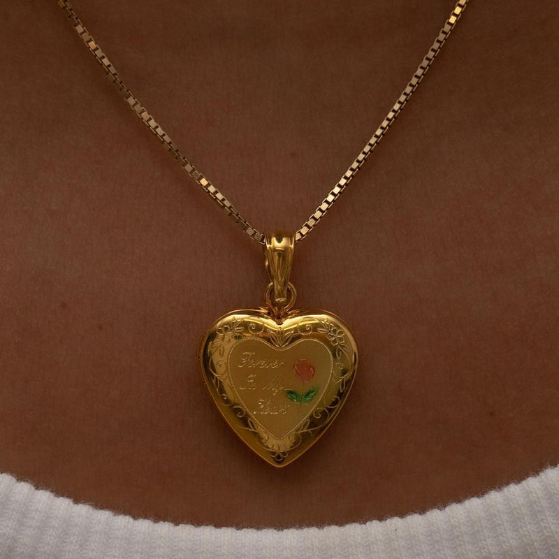 THE FOREVER IN MY HEART PHOTO LOCKET NECKLACE