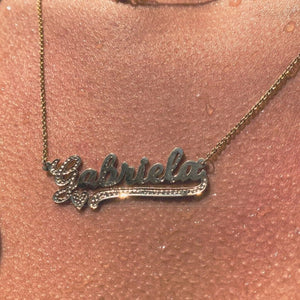 THE CUT TONE NAMEPLATE NECKLACE