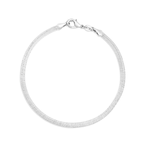 The Silver Flat Chain Anklet