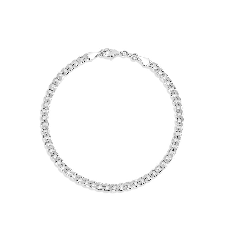 The Silver Curb Anklet