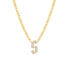 THE GOTHIC INITIAL PAVE NECKLACE