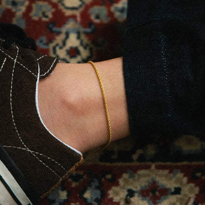 10k gold chain anklet
