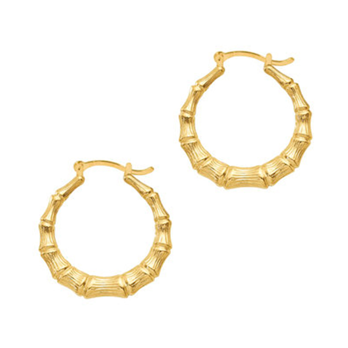 CUSTOM PERSONALIZED: Gold-Plated Bamboo Earrings with Custom