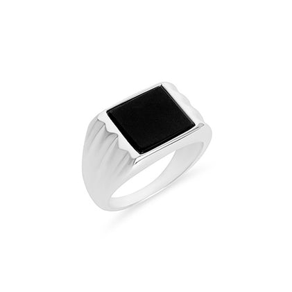 THE COLORED STONE SQUARE SIGNET RING