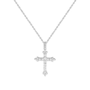 THE DANIELLA PAVE' CROSS NECKLACE