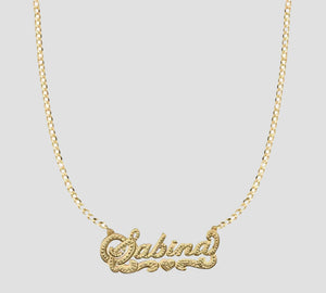 The Double Plate Classic Nameplate Necklace