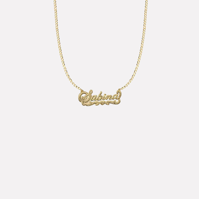 The Double Plate Classic Nameplate Necklace