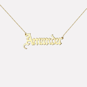 The Gothic Nameplate Necklace