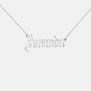 The Gothic Nameplate Necklace