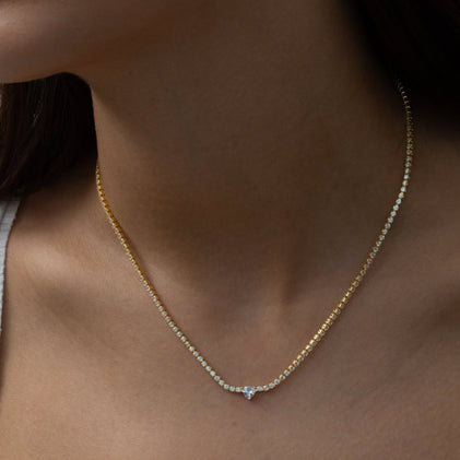 THE REMI SOLITAIRE TENNIS NECKLACE