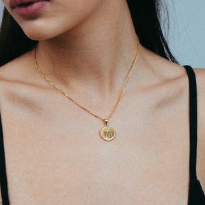 THE BLOCK LETTER CIRCLE PENDANT