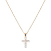 THE OVAL ICED OUT CROSS PENDANT NECKLACE