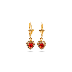 THE DEIS RED HEART EARRINGS