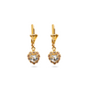 THE DEIS CRYSTAL HEART EARRINGS