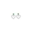 THE EMERALD PEARL HEART EARRINGS