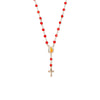 THE RED STONE ROSARY NECKLACE