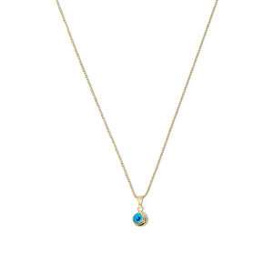 THE LIGHT BLUE SINGLE EVIL EYE NECKLACE