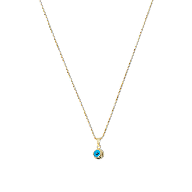 THE LIGHT BLUE SINGLE EVIL EYE NECKLACE