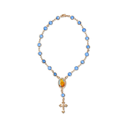 THE BLUE STONE ROSARY ANKLET