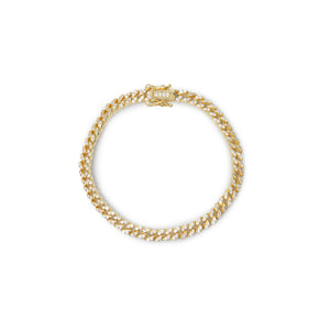 THE THIN ICED OUT CUBAN LINK BRACELET