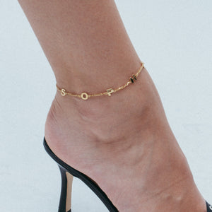 THE BLOCK NAME ANKLET