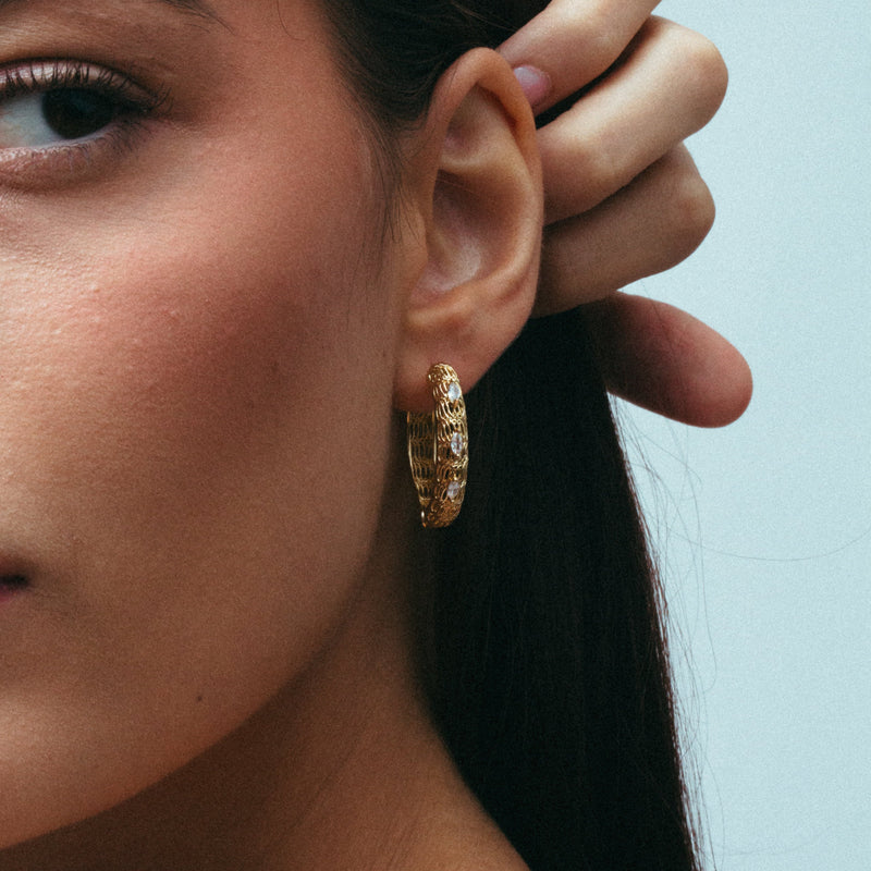 THE BOLD VISEU TEXTURED HOOPS