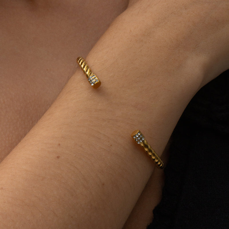 THE ICED OUT ROPE BANGLE