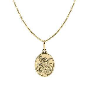 THE OVAL ST. MICHAEL PENDANT NECKLACE