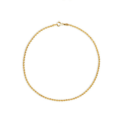 10k gold rope chain anklet