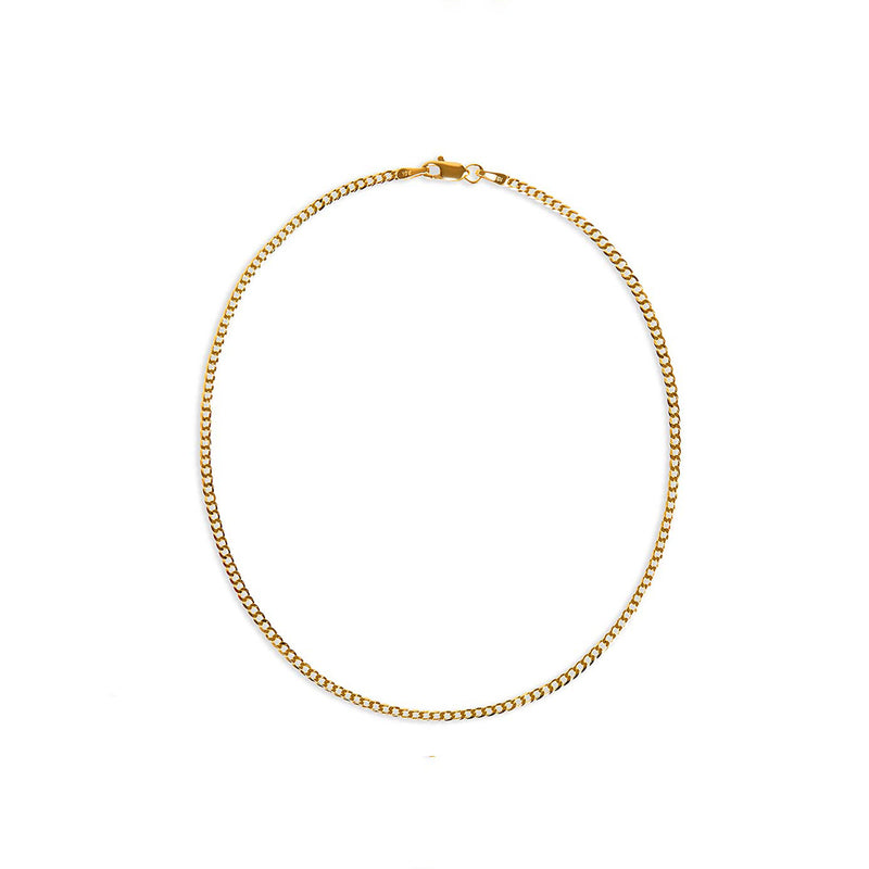 10k gold curb chain anklet