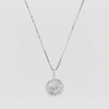 The Tiny Round Disc Angel Necklace
