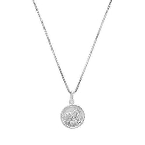 THE TINY ROUND DISC ANGEL NECKLACE