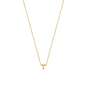 THE TINY SINGLE INITIAL BLOCK NECKLACE