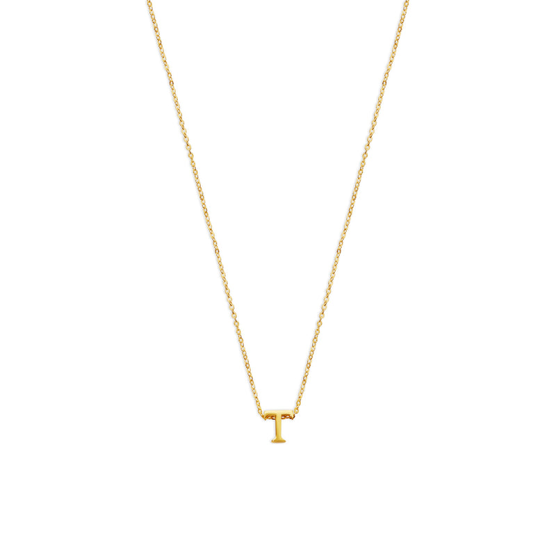 THE TINY SINGLE INITIAL BLOCK NECKLACE