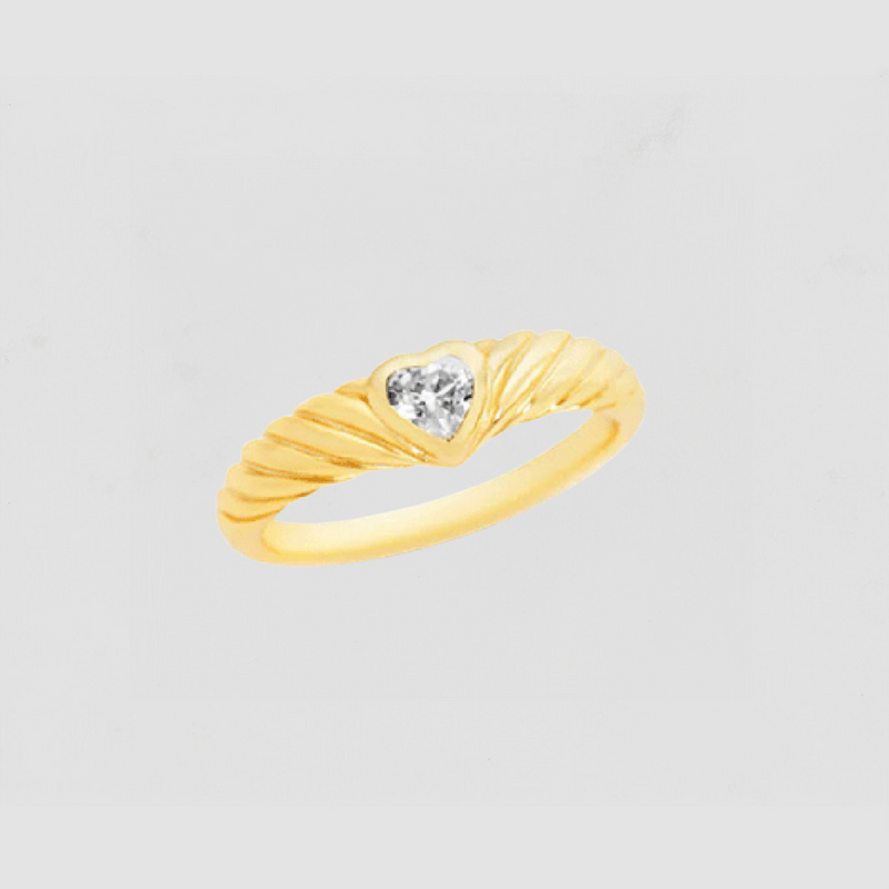 The Cz Juna Heart Ring