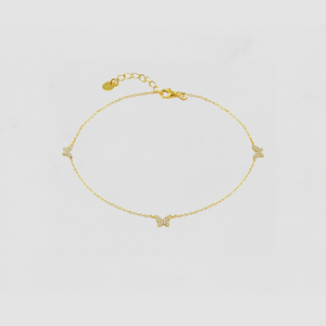 The Pavé Butterfly Anklet