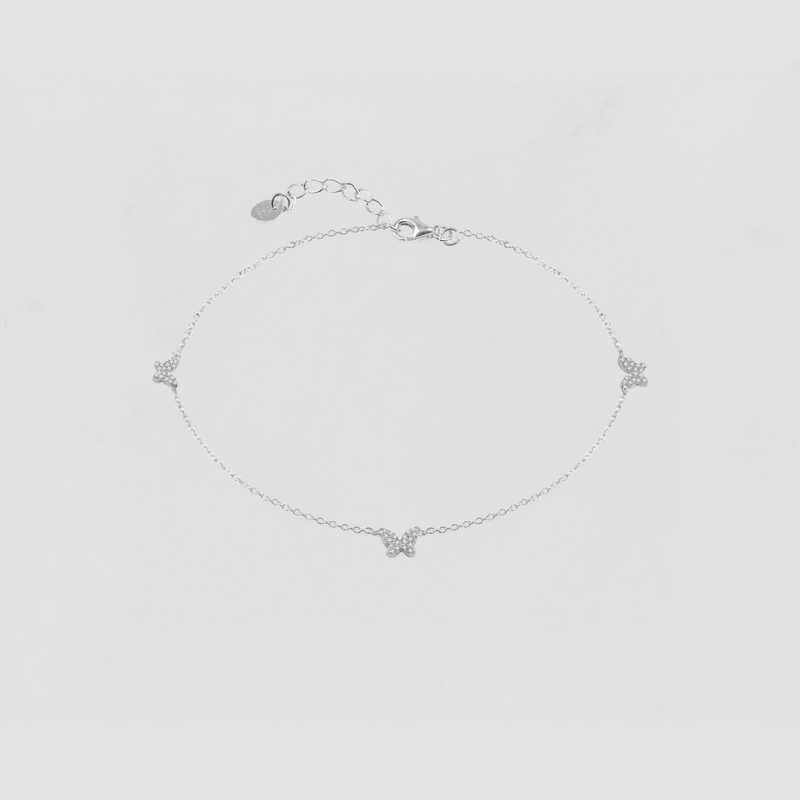 The Pavé Butterfly Anklet