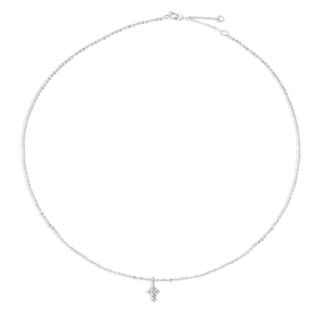 Tiny Pave' Cross Necklace - The M Jewelers