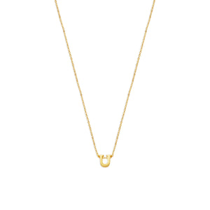 THE TINY SINGLE INITIAL BLOCK NECKLACE