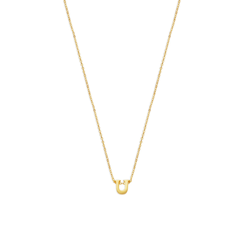 THE TINY SINGLE INITIAL BLOCK NECKLACE