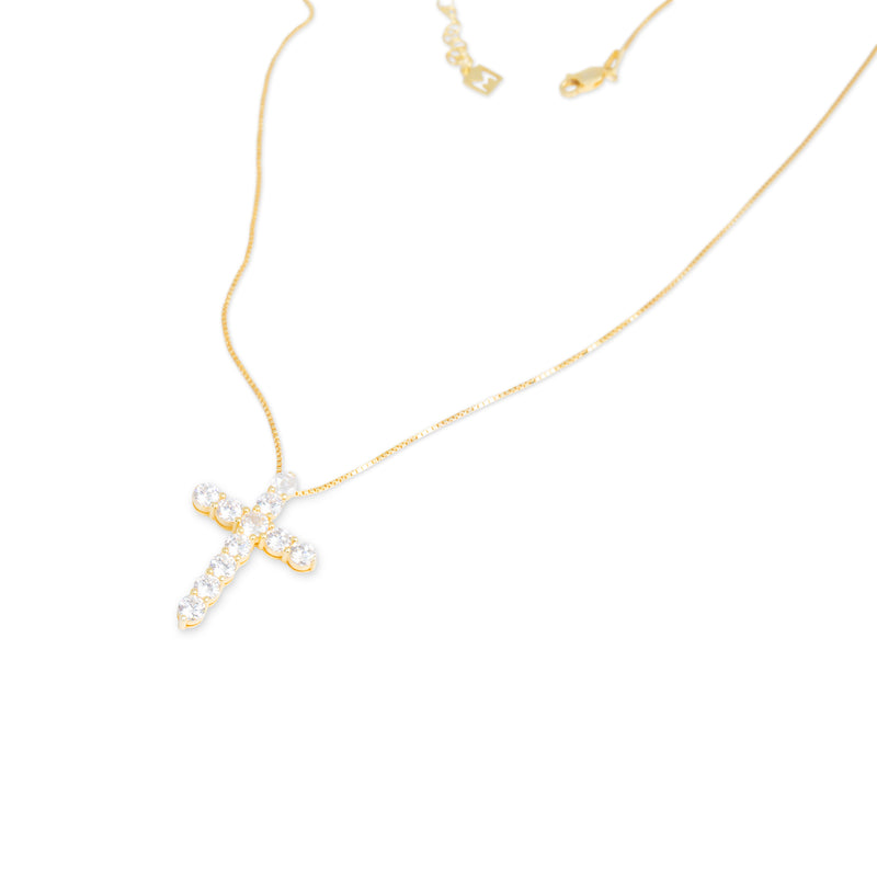 Delicate Cross Necklace and Initial Pendant U