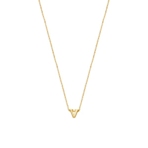 THE TINY SINGLE INITIAL BLOCK NECKLACE