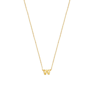 THE TINY SINGLE INITIAL BLOCK NECKLACE