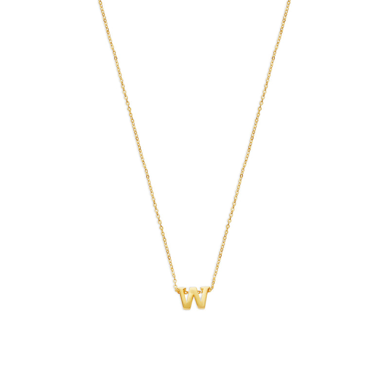 THE TINY SINGLE INITIAL BLOCK NECKLACE