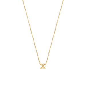 THE TINY SINGLE INITIAL BLOCK NECKLACE