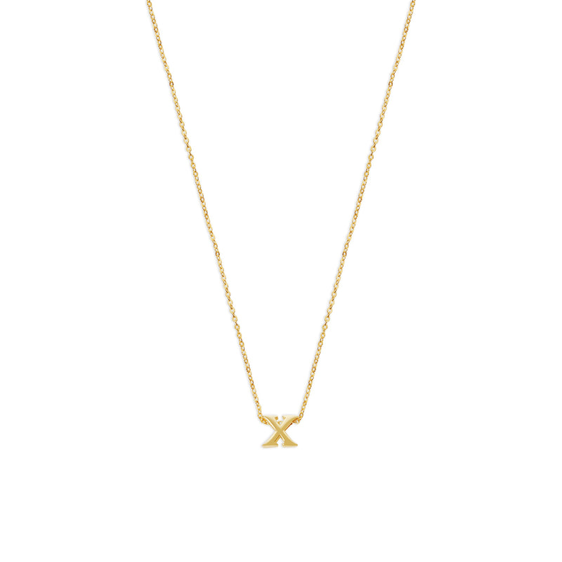 THE TINY SINGLE INITIAL BLOCK NECKLACE