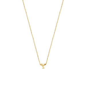 THE TINY SINGLE INITIAL BLOCK NECKLACE