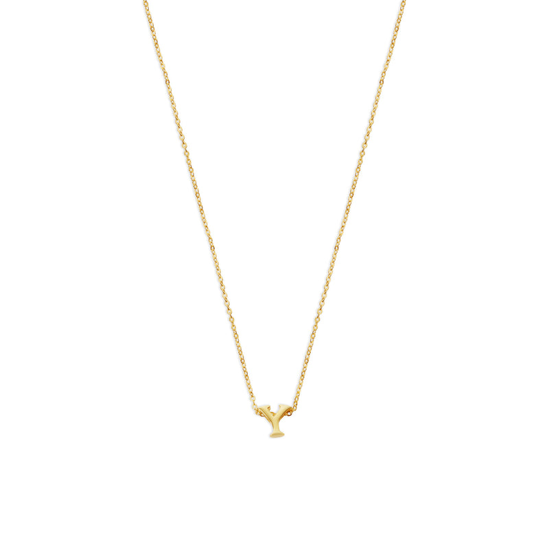 THE TINY SINGLE INITIAL BLOCK NECKLACE